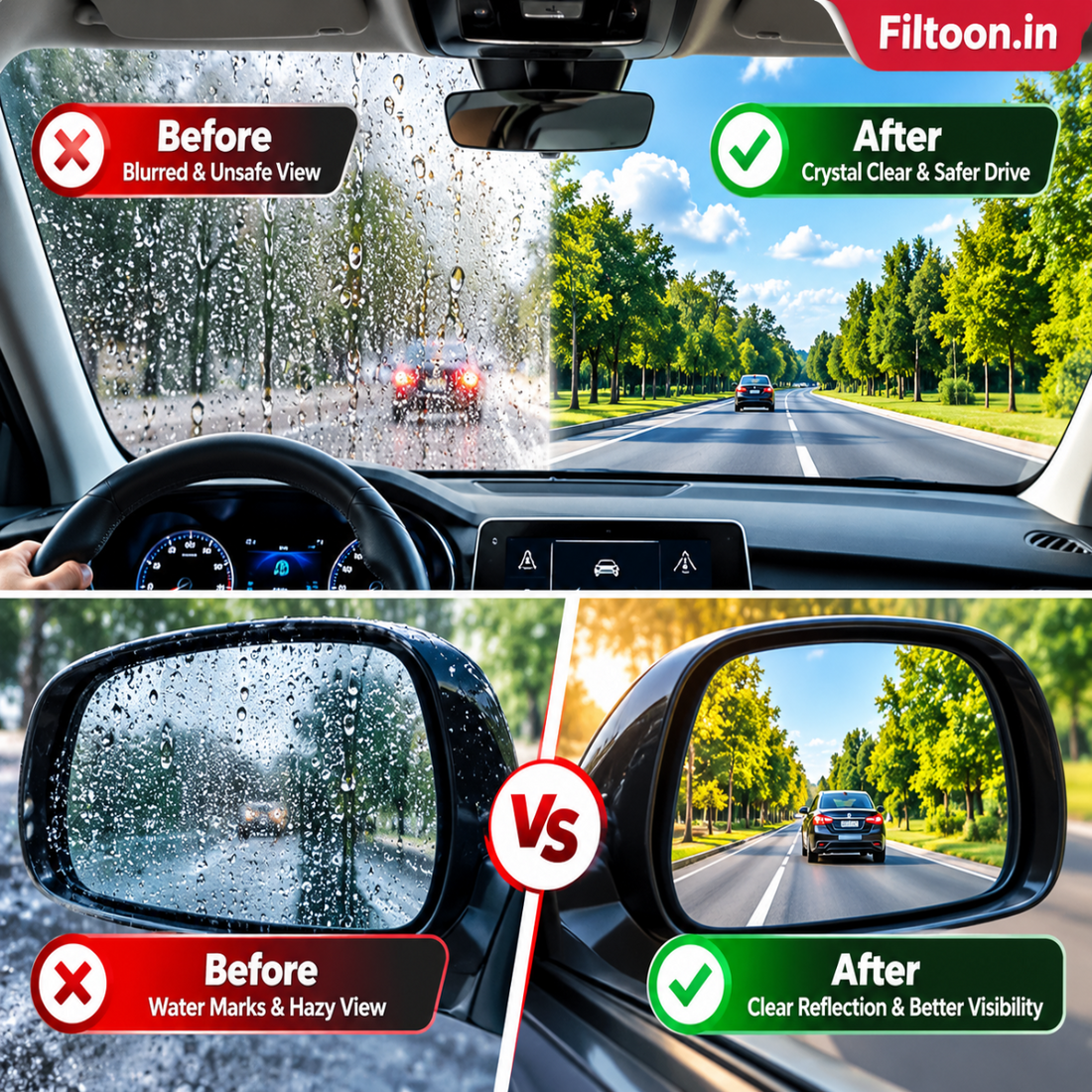 🚘 Car Glass Cleaner – Clear Vision, Safer Drives (Diwali Sale, 50% Off Now)